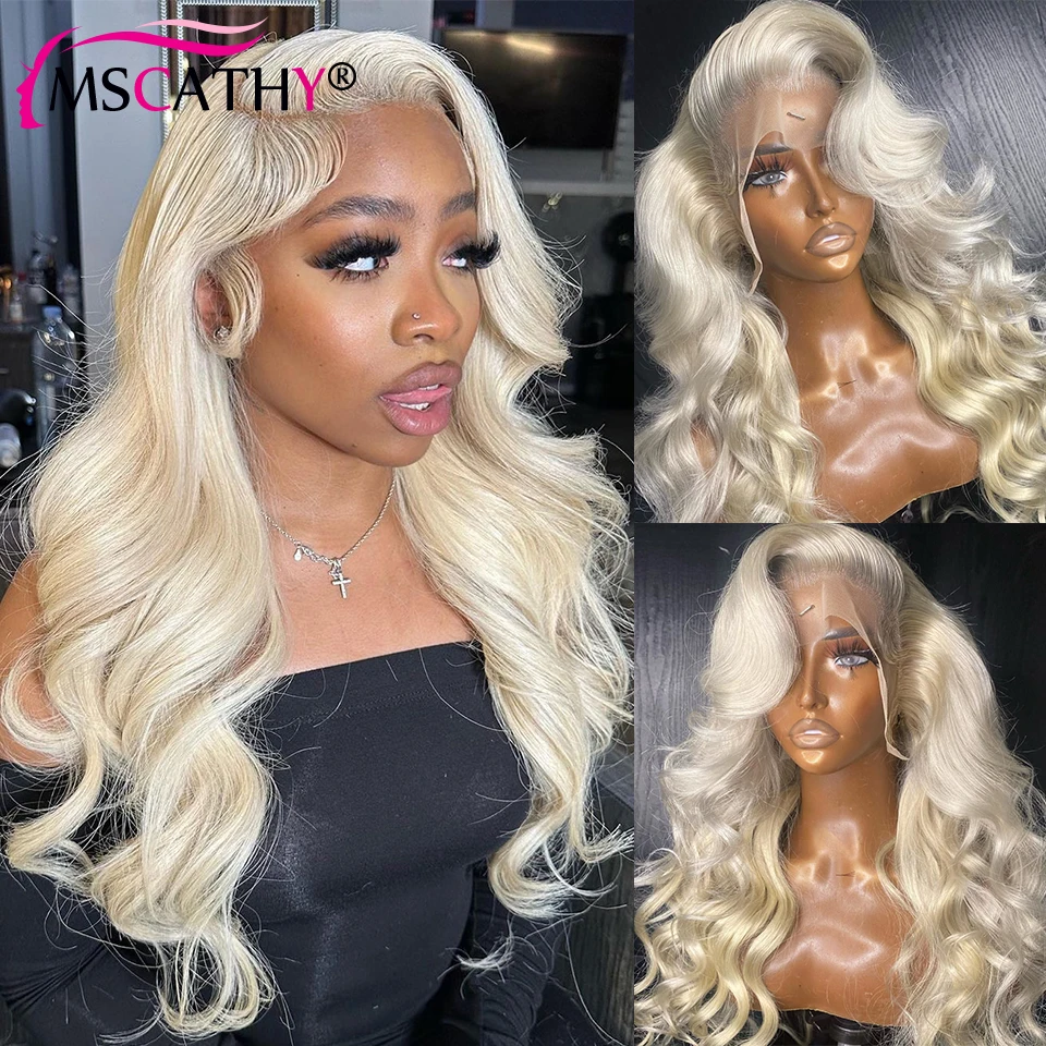 

Парик Платиновый пепел светлый цвет на сетке спереди предварительно выщипанный 13X6 HD прозрачный на сетке спереди al парики для женщин волнистые волосы парики