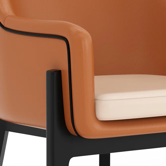 Foshan Furniture Factory Muebles Para La Casa Leather Chair Leather Sofa Chair Indoor Coffee Armchair