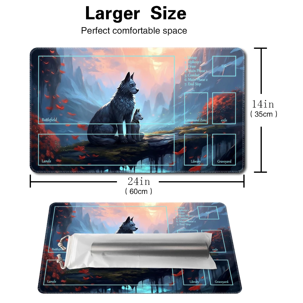 RIN AND SERI, INSEPARABLE- Board Game TCG Playmat Table Mat Game Size 60X35 CM Mousepad Compatible for MTG CCG