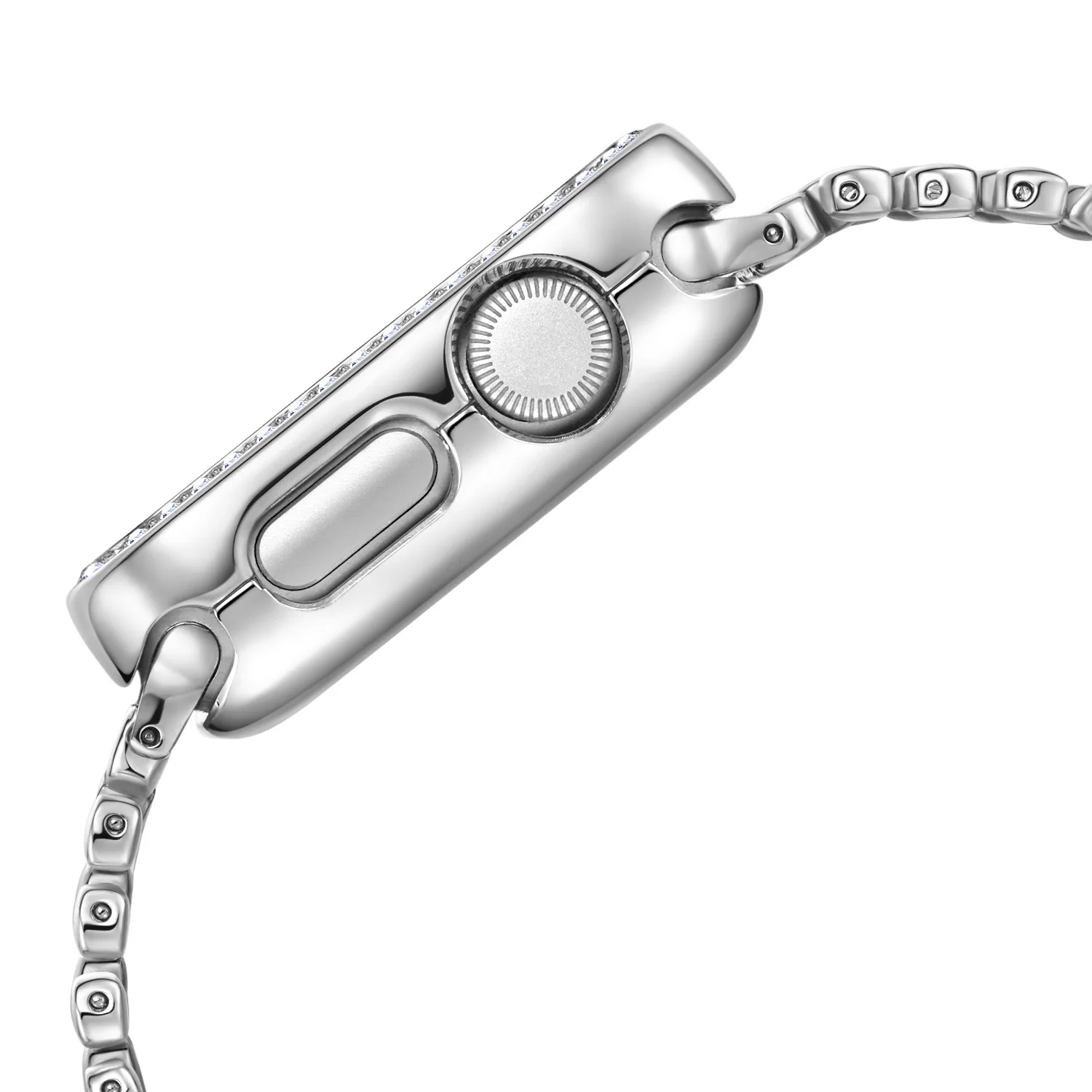 Metal diamond case for Apple watch 45mm 41mm 44mm 40mm 42mm 38mm Stainless steel protective case for iwatch 8 7 6 5 4 3 SE shell