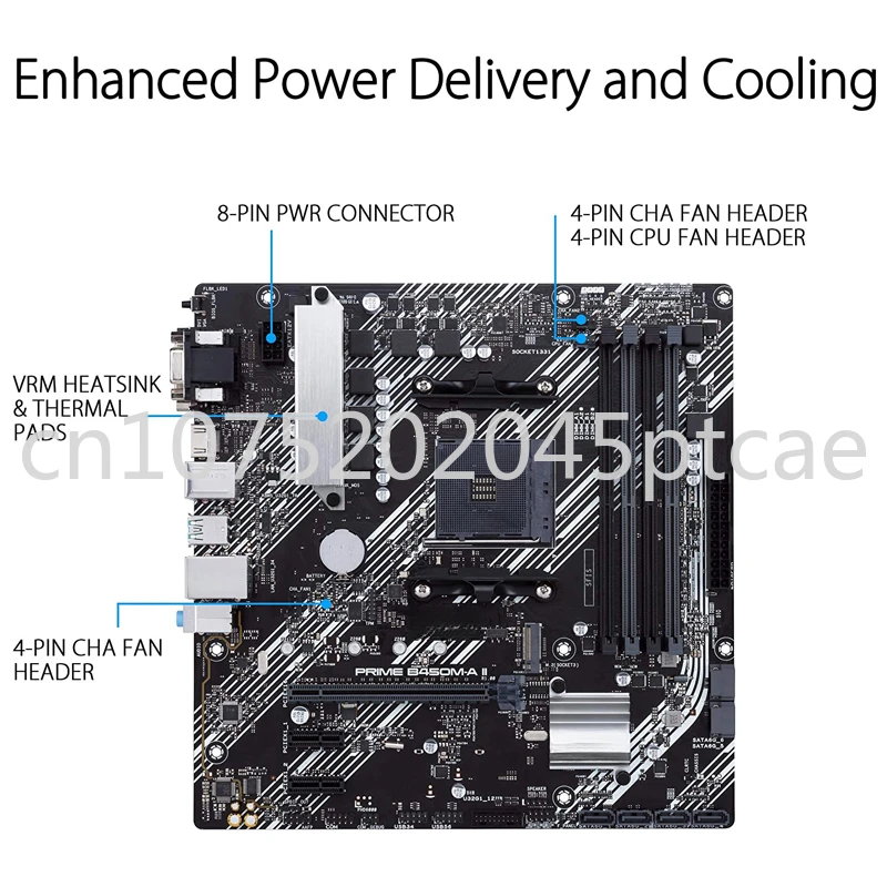 

Материнская плата Micro ATX AMD B450 (Ryzen AM4) с поддержкой M.2, HDMI/Φ/D-Sub, SATA 6 Гбит/с, 1 ГБ Ethernet