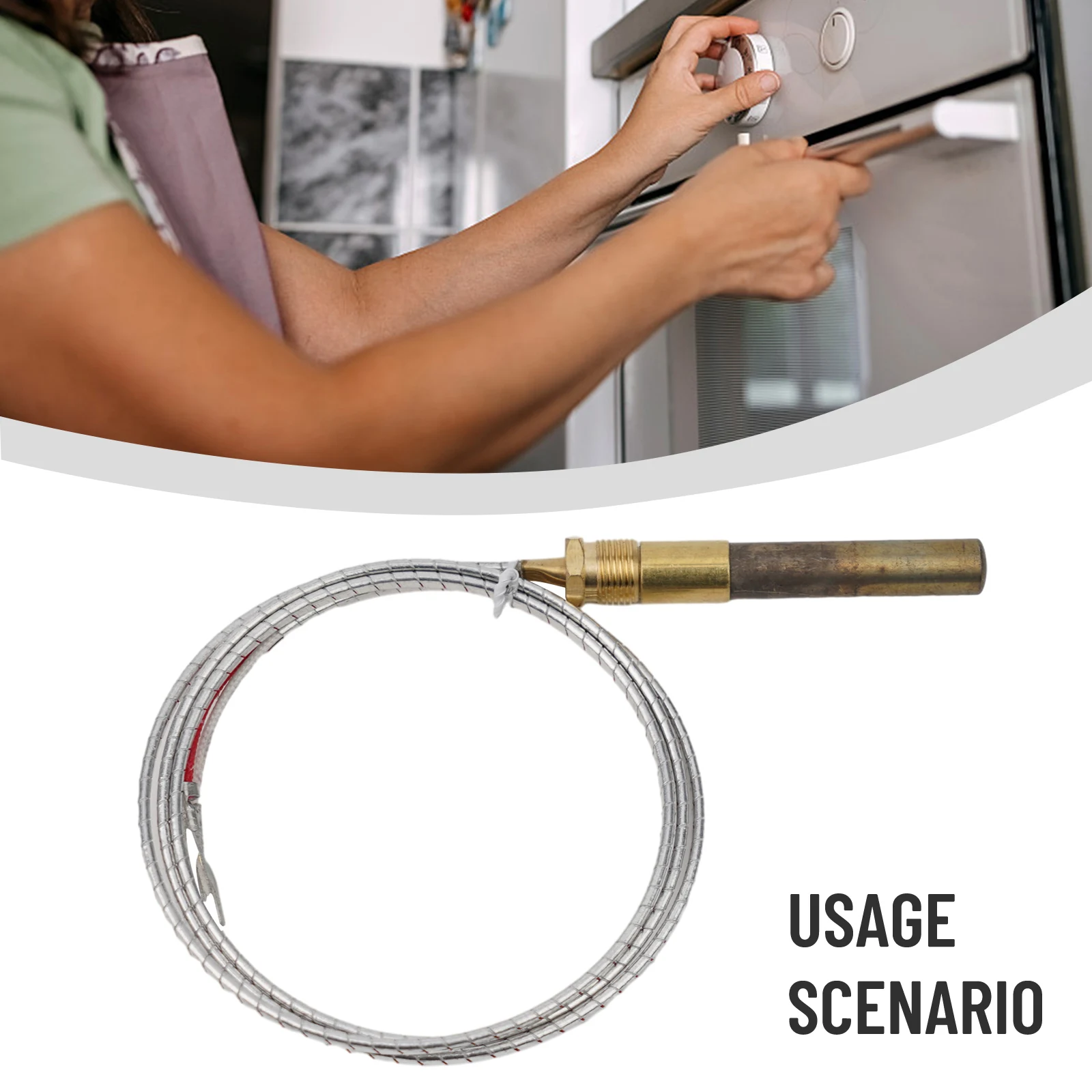 

Heater Temperature Sensor Thermopile Thermocouple Accessories For Gas Fireplace 65mm Probe Length Corrosion Resistant Sensors