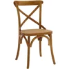 Gear Rustic Modern Farmhouse Elm Wood Rattan Dining Chair in Walnut 1