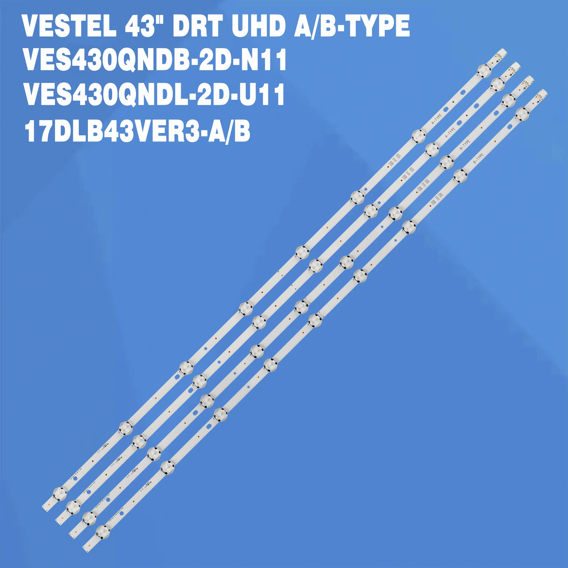 

817mm LED Backlight strip 8/9leds For VES430QNDL-2D-U11 JL.D43081330-078GS-M JL.D43091330 D43U600M4CW 43HT1700 43R6010