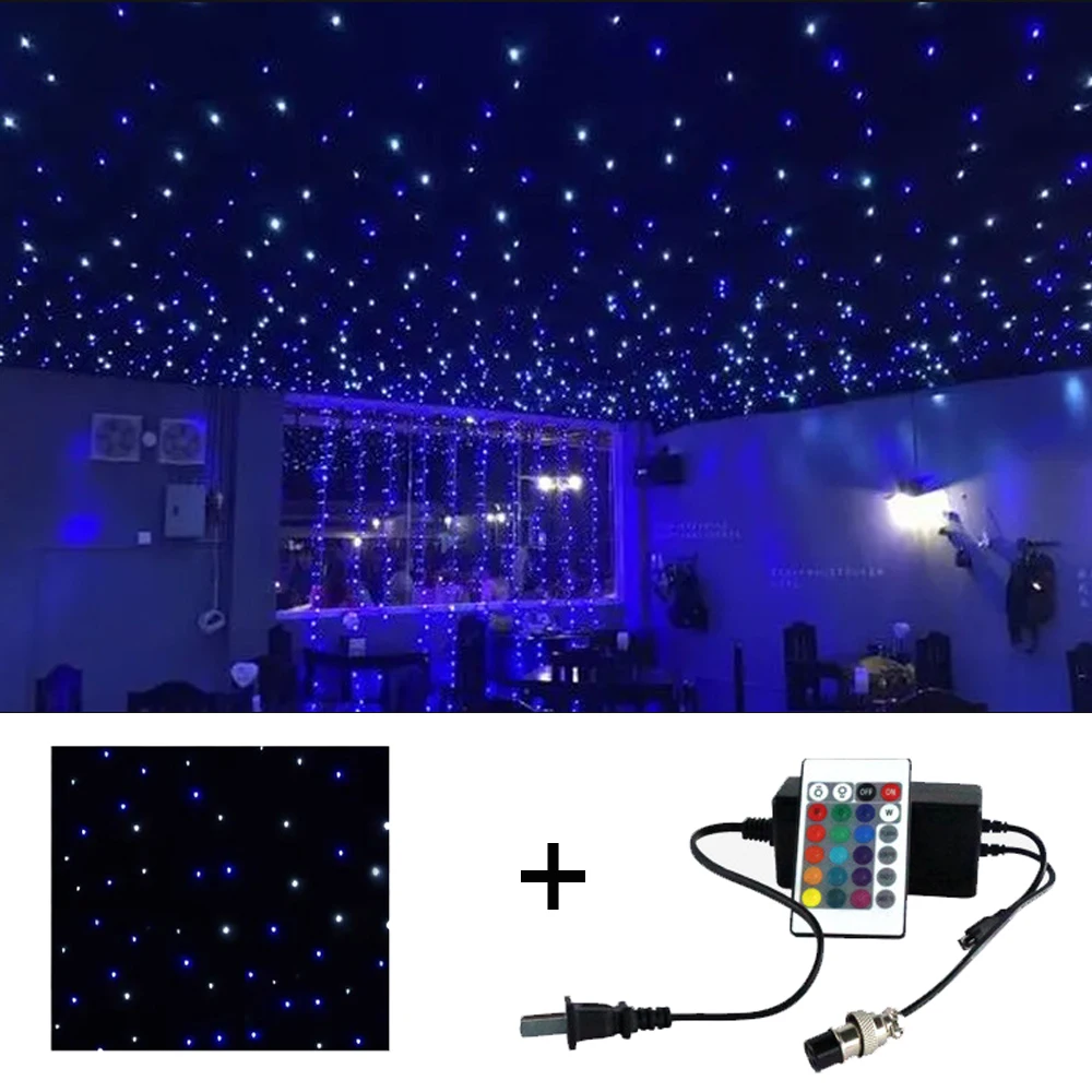 

3X3 Meter LED Backdrop BW 2 Colors LED Star Cloth Starry Sky Curtain Remote Control For Stage Pub DJ Wedding Party Event Shows