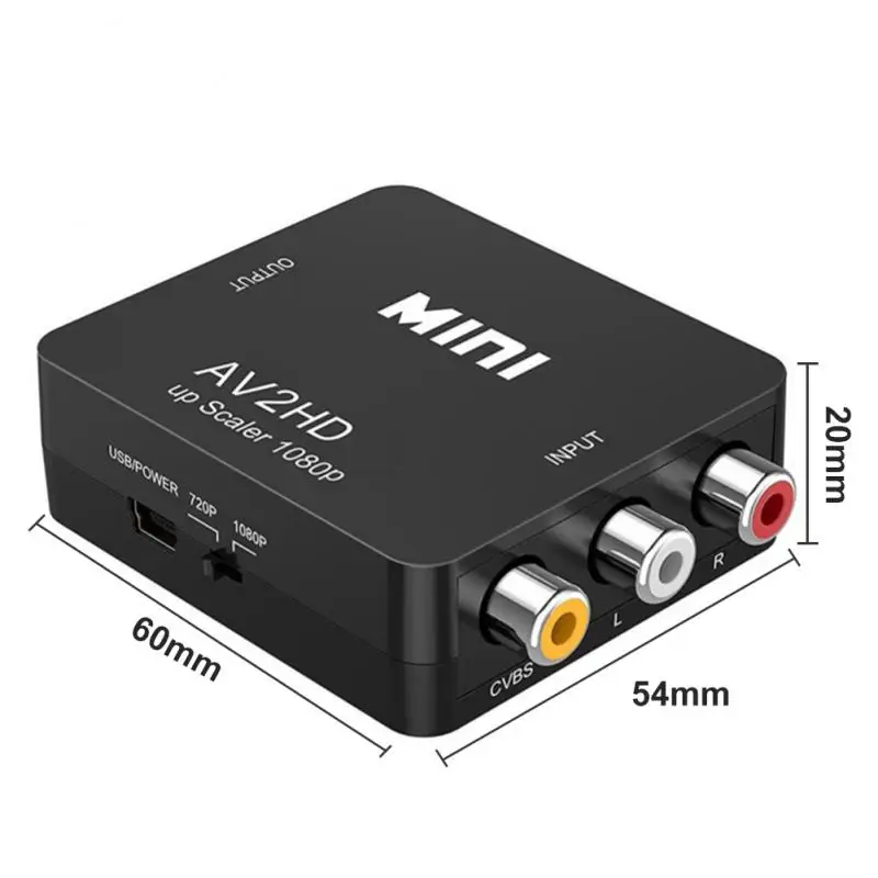 AV2HDMI RCA AV CVSB L/R -HDMI ȣȯ AV Ϸ  HD   ڽ 1080P  NTSC PAL HDCP ̺