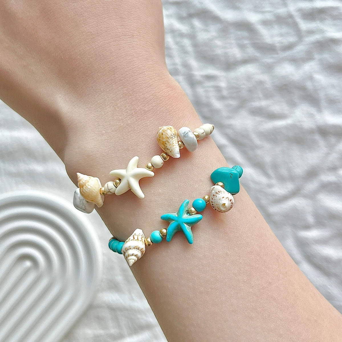 The Malibu Reef Adjustable Shell Bracelets S42ef0cca293f4756945a630a25702c410
