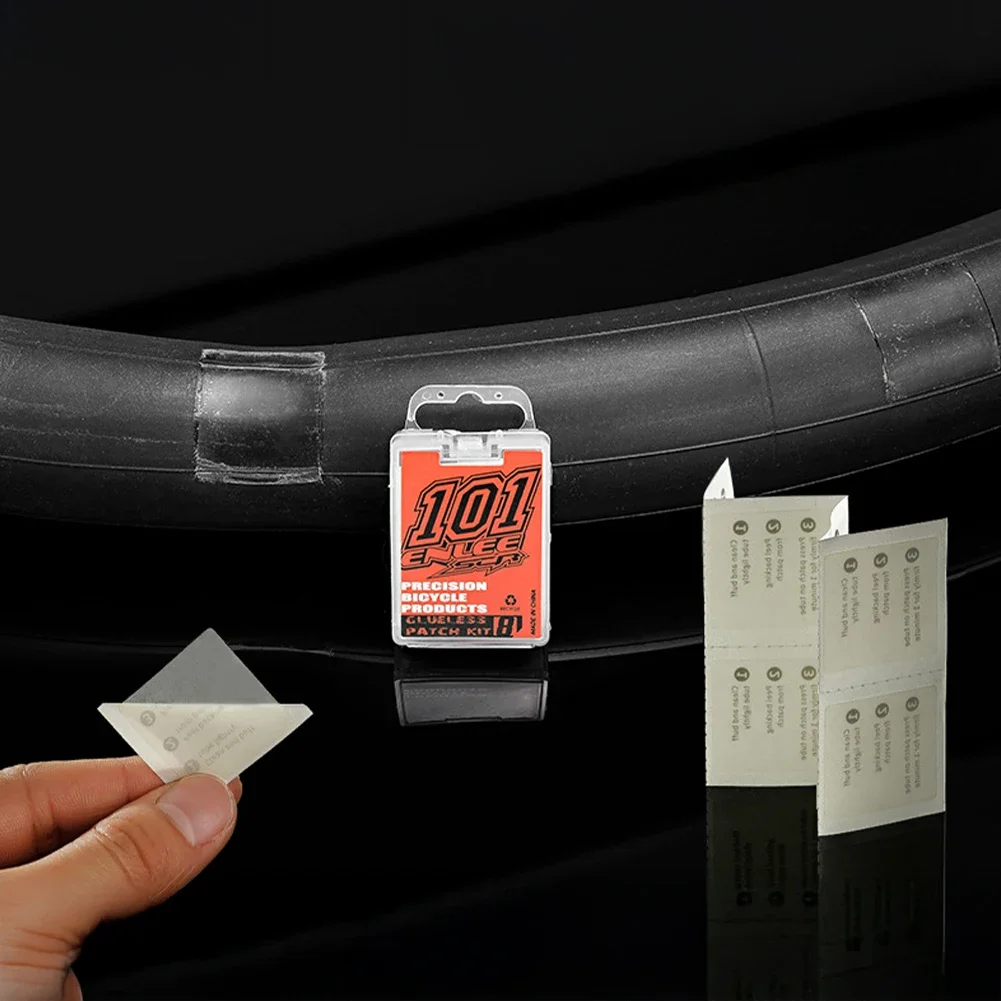 1Box Bicycle Tire repair tool set Glue-free Tire Patches Bike Tire Patch Tool No-glue Adhesive Quick Drying Bike Accessories