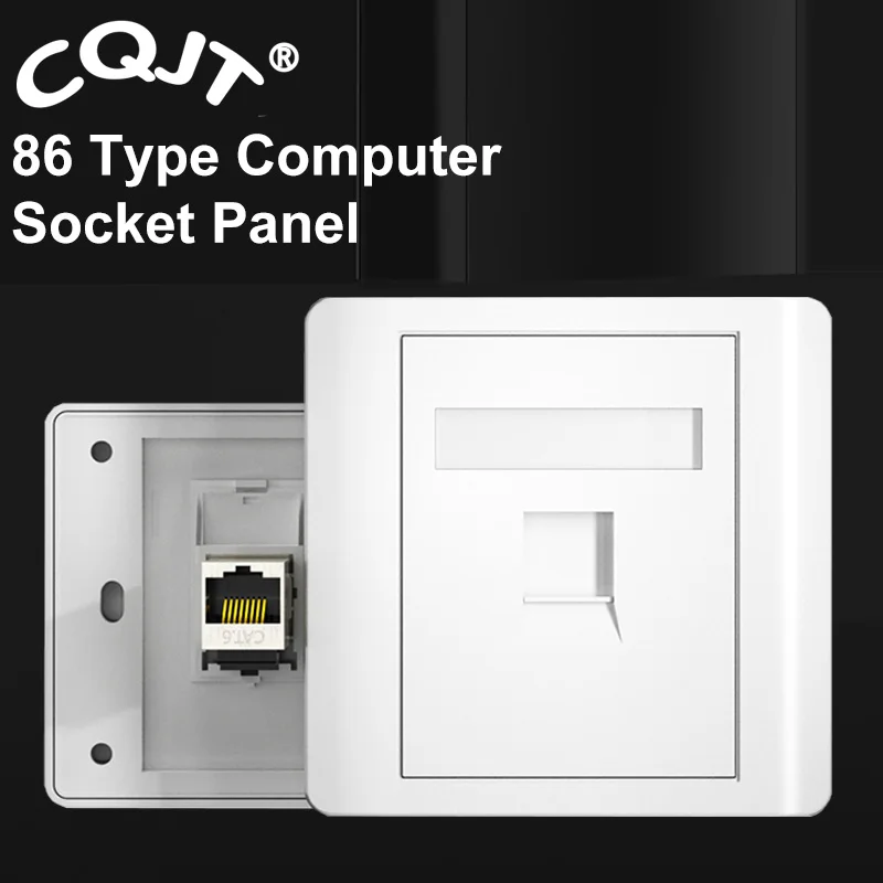 Rj45 wall socket/86 Type Computer Socket Panel CAT6 Network Module RJ45 Connector Cable Interface Outlet Wall Switch