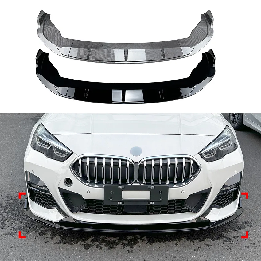 

For BMW 2 Series F44 M Sport 218i 220i M235i 218d 216d 2020-2023+Car Front Bumper Lip Spoiler Splitter Diffuser Lip Cap Cover