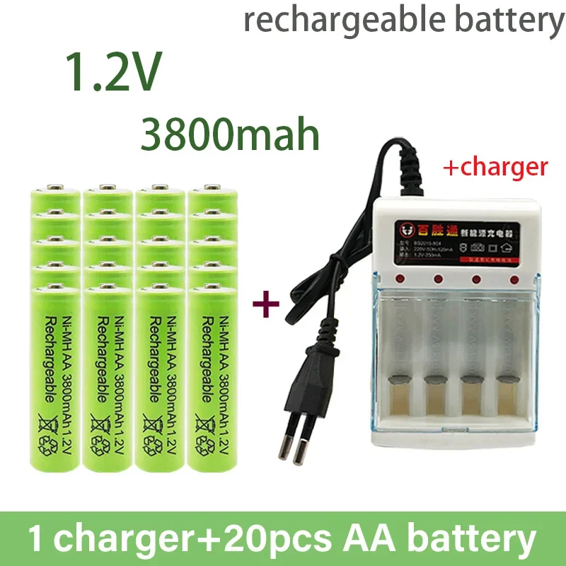 

2023 AA rechargeable battery 3800Mah AA1.2v Ni MH rechargeable battery, applicable to free distribution of LED lamp toys Mp3