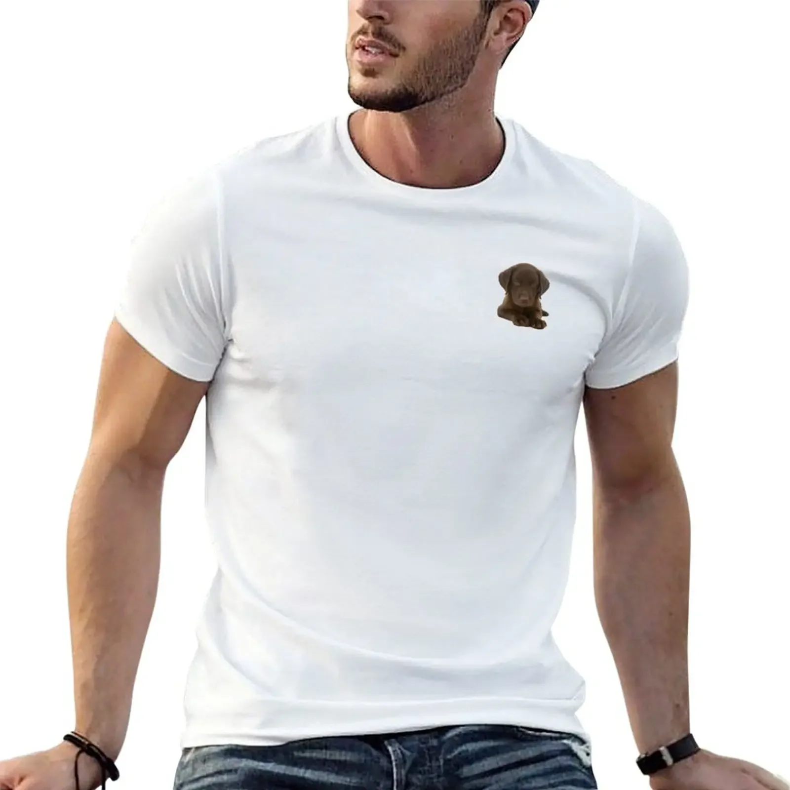 

Chocolate Labrador Retriever T-shirt vintage clothes cute clothes sweat heavy weight t shirts for men