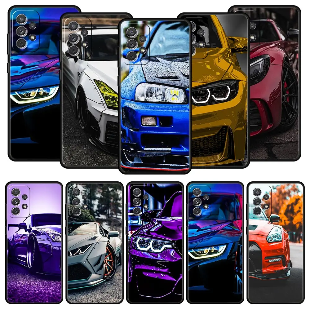 

Blue Red JDM Sport Car For Samsung Galaxy A51 A71 A21S A12 A11 A31 A41 A01 A03s A52 A32 A22 A13 A23 A33 A53 A73 5G Phone Case
