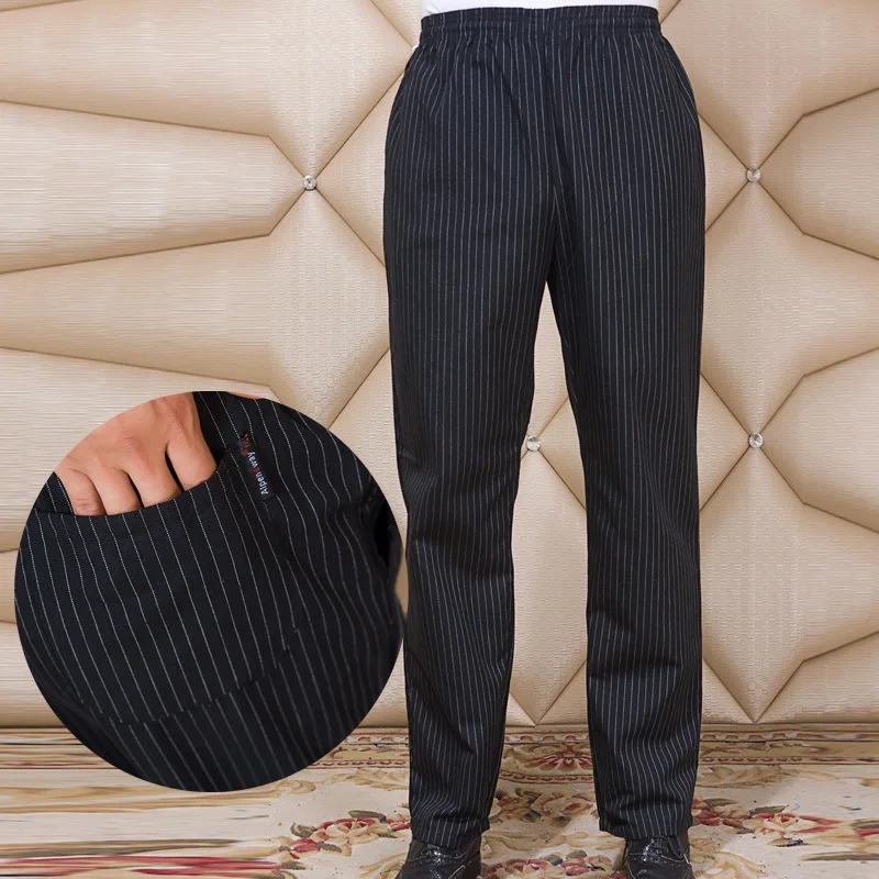 Spot Chef Work Pants plus Size Full Trousers with Elasticated Waist Restaurant Catering Kitchen Overalls Workwear chef pants