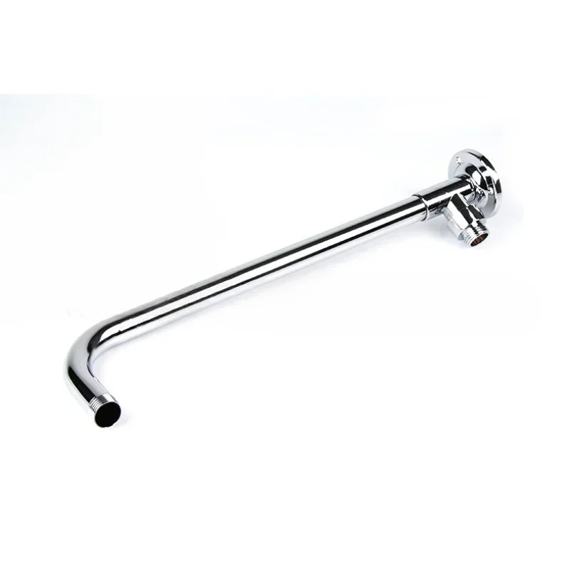 Stainless Steel Shower Arm Bottom Hose Wall Mounted Shower Head Extension Arm Joint Shower Nozzle Accessories  Fixed Base 2