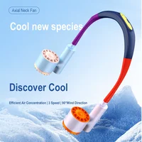 Ventilateur de cou suspendu, charge de Type C, batterie 2400mAh, petit ventilateur portatif à Turbine licou, sans bruit, pour les voyages en plein air et le Sport 1