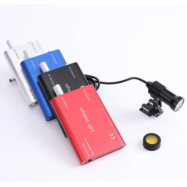 Portable Dental Light for Dental Loupes With Glasses Clip Rechargable Lamp Adjustable Brightness Dental Unit