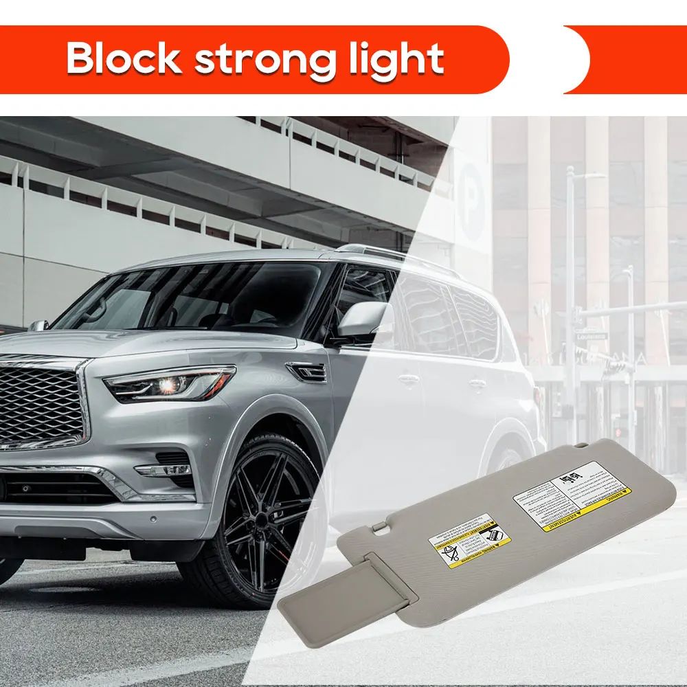 자동차 선바이저 쉐이드 선바이저, 인피니티 QX56 QX80 2011-2016 용 차양, 왼쪽 드라이브 그레이 프론트 썬 실드, 96401-1LA3D 964011LA3D