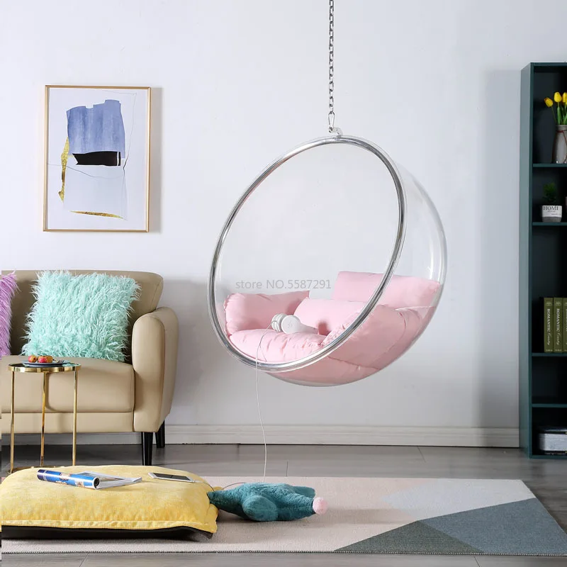 Hanging Ball Space Chair Indoor Hanging Chair Basket Outdoor Swing Lucite Bubble Christmas Gifts