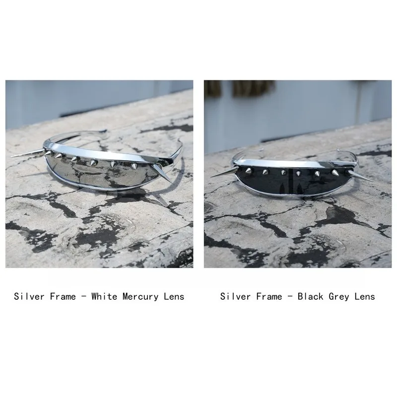 Cyberpunk Rivet Goggles - Retro-Futuristic Steampunk Mask with Interchangeable Lenses for Cosplay & Cycling Fashion (Unisex)