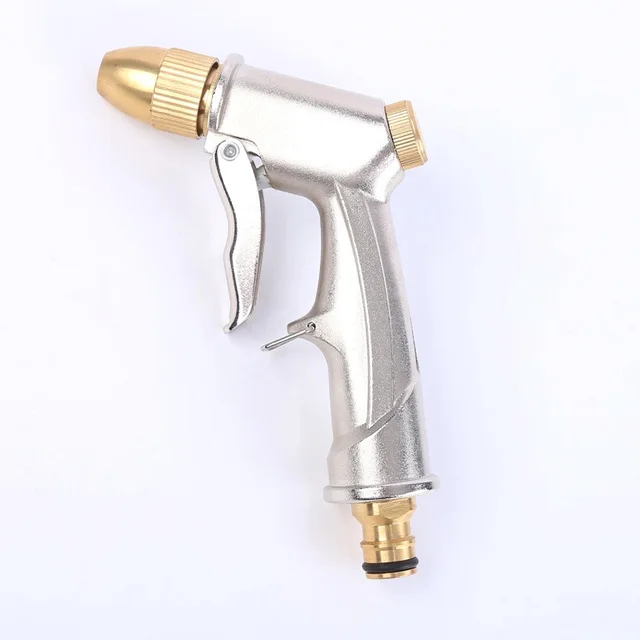 High Pressure Water Spray Gun Metal Brass Nozzle Garden Hose Pipe Lawn Car Wash Sprayer Sprinkler Car Wash Tool Water Guns XY002