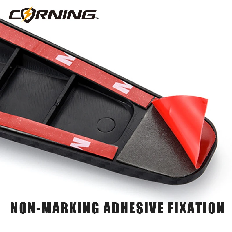 Carbon Fiber Car Front And Rear Bumpers Anti Collision Strips Exterior Sticker Door Scratch Protectors Automobiles Accessories
