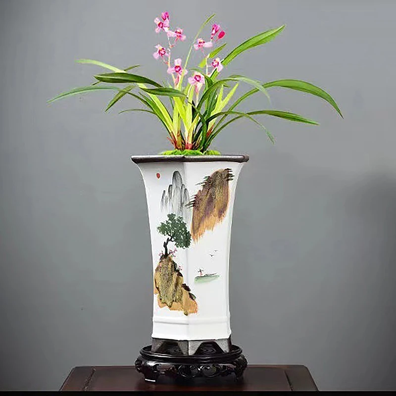 

1 Pc Brown And Black Plastic Raised Flower Tray Flower Pot Display Stand Garden Products Round Potted Plants Decorative Base