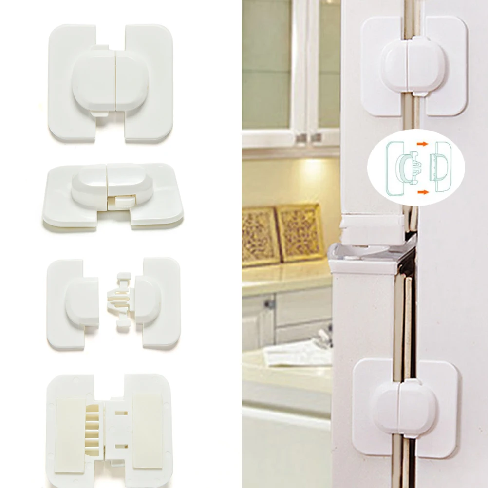 Fridge Door Lock Crash Proof Baby Safety Locks Refrigerator Stickers Cabinet Door Lock Furniture Accessories