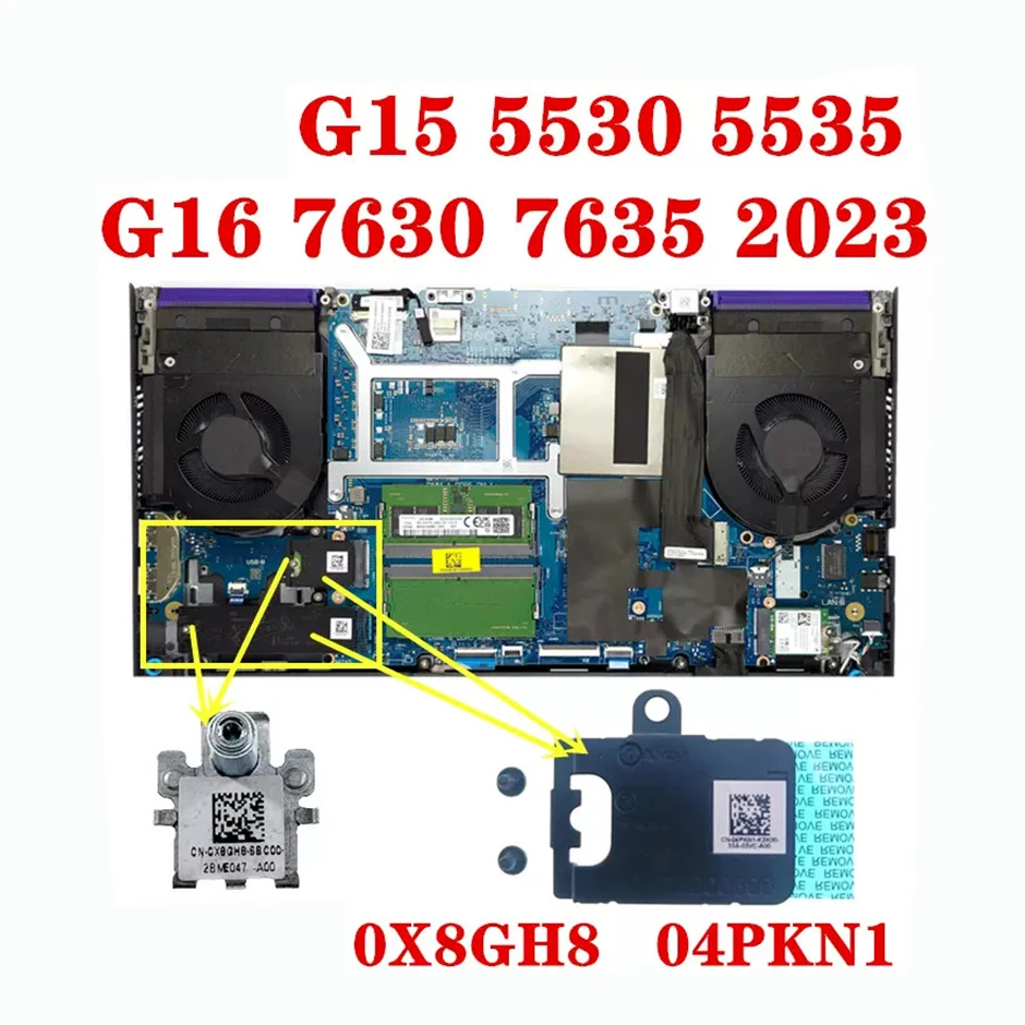 New Original Laptop M2 2230 2280 SSD Bracket With Heatsink Plate For Dell G15 5530 5531 5535 G16 7630 7635 04PKN1 06GFVV 0X8GH8