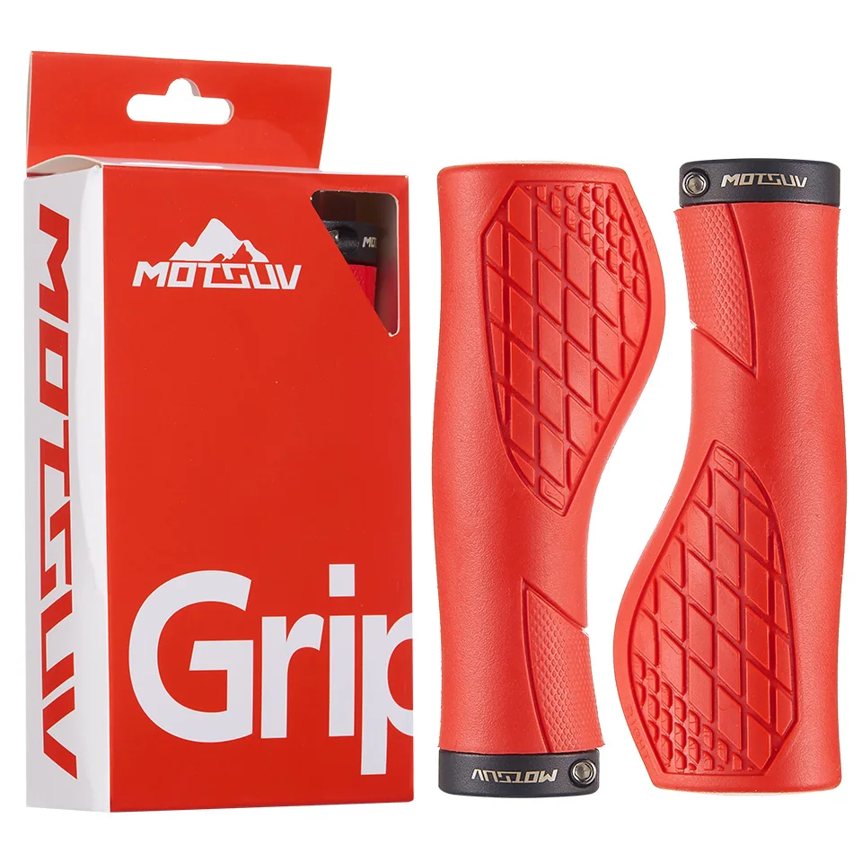 Premium Non-Slip Rubber Mountain Bike Handlebar Grips - Soft, Comfortable, Lockable Design (2-Pack)
