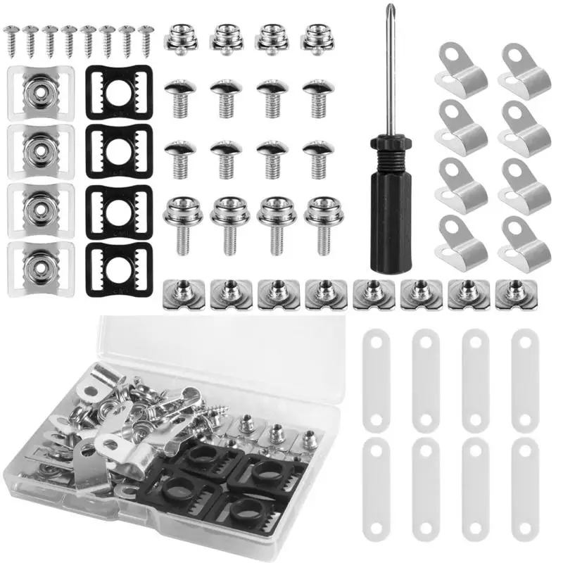 Hockey Helmet Repair Kit 57X Helmet Replacement Parts Clips Screws Hardware Kit Maintenance Tools For Football Baseball