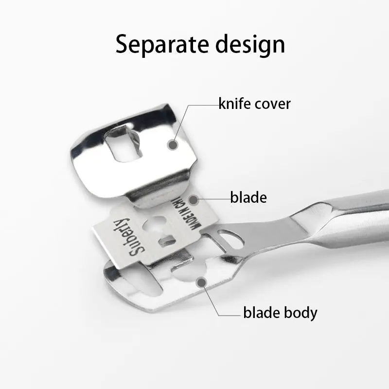 Manicure Pedicure Tools Foot Callus Shaver Heel Hard Skin Remover Hand Feet Pedicure Razor Stainless Steel Handle 10 Blades manicure pedicure tools