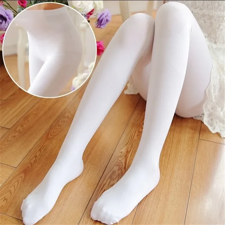 Girls Dance Socks Plain Candy Color Stockings Pantyhose Tights Leggings Velvet Cotton Dance Performance Dace Ballet Tights