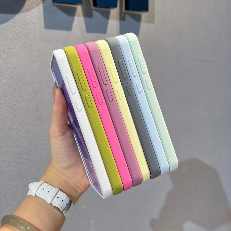 Luxury Soft Liquid Silicone Shockproof Phone Case - Colorful, Smooth Finish