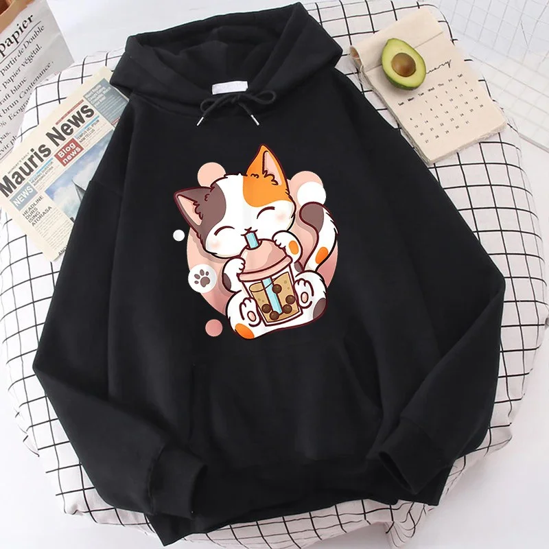 Женские толстовки с капюшоном Cat Boba