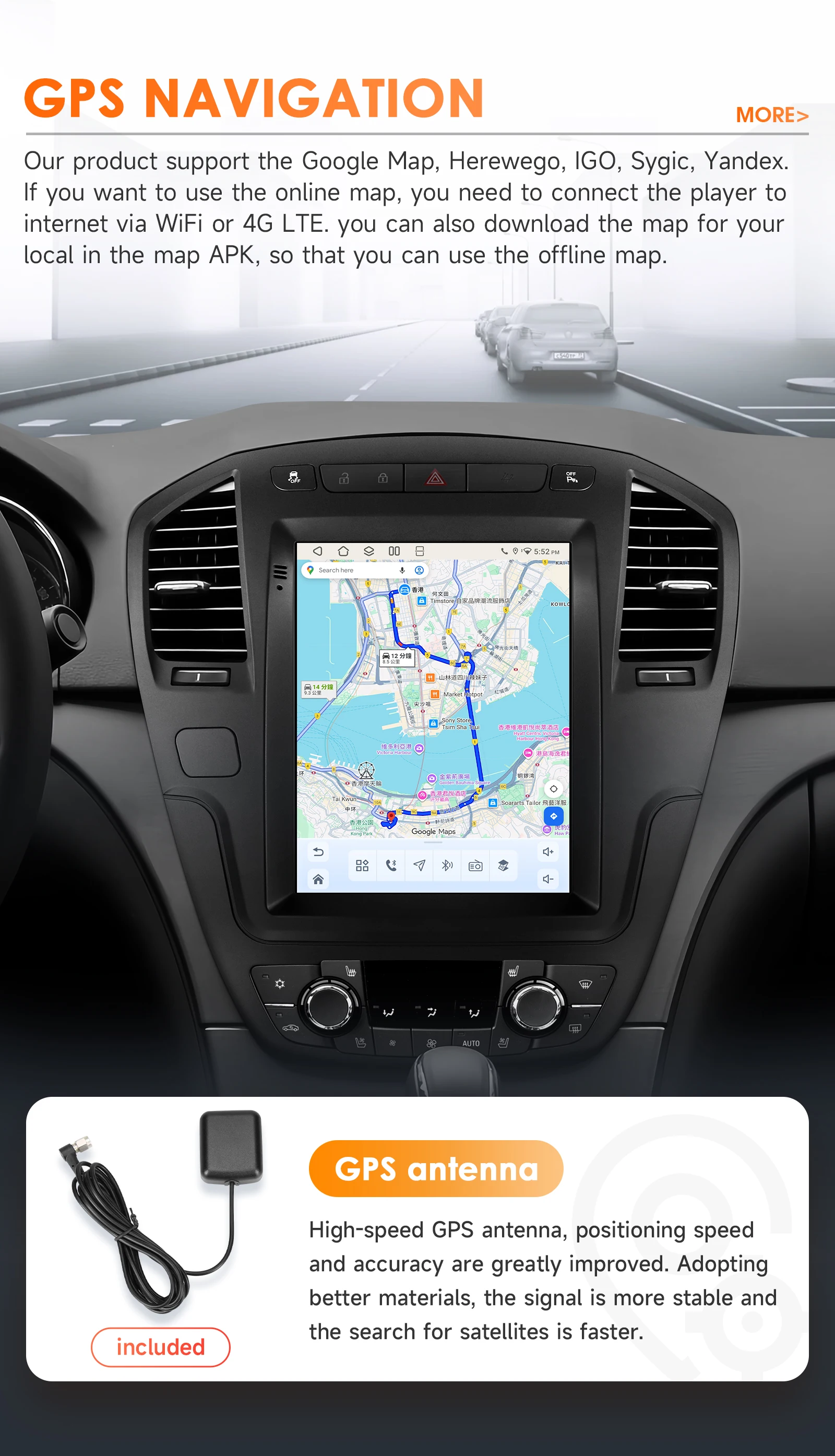 9,7-Zoll-Wireless-Carplay-Android-14-Autoradio für Opel Insignia Buick Regal 2009 - 2013 Multimedia-Player GPS 360-Kamera RDS DSP Bildschirm – Detail 34