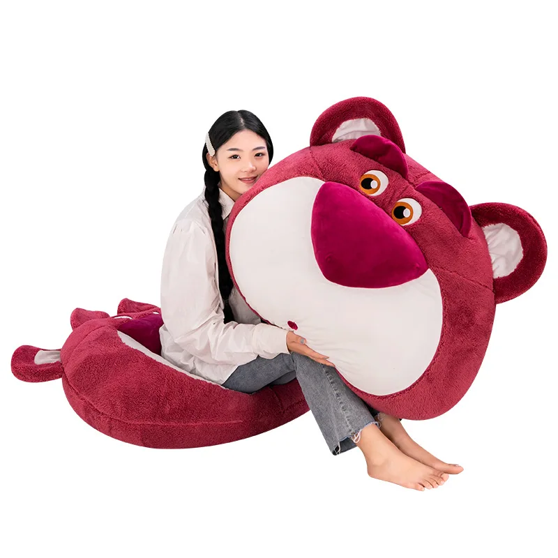 Disney Anime Toy Story 4 Strawberry Bear Pillow Bear Backrest Plush Toy Doll Pillow Doll Cushion With Strawberry Flavor Kawaii 2