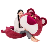 Disney Anime Toy Story 4 Strawberry Bear Pillow Bear Backrest Plush Toy Doll Pillow Doll Cushion With Strawberry Flavor Kawaii 2
