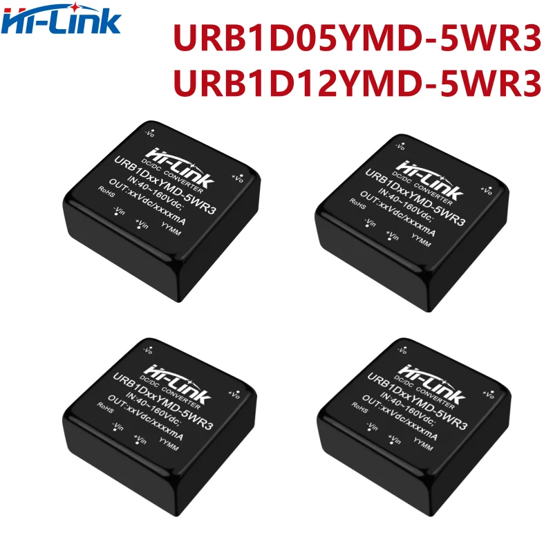 Original Hi-Link 5W 1V 1A URB1D05YMD-5WR3 URB1D12YMD-5WR3 40~160Vdc DC Output Step-Down Power Converter Module
