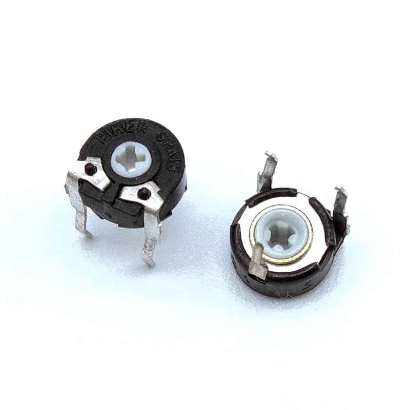 PIHER Spain adjustable potentiometer PT06 horizontal cross slot hole 3K/50K/100K/200K/500K/1M/5M 10 pcs