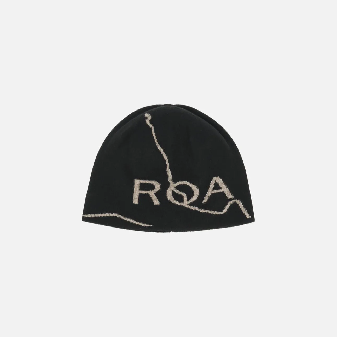 帽子 ROA hiking logo beanie 24ss ROA HIKING - BROWN AND YELLOW GRAPHIC BEANIE – LE LABO STORE