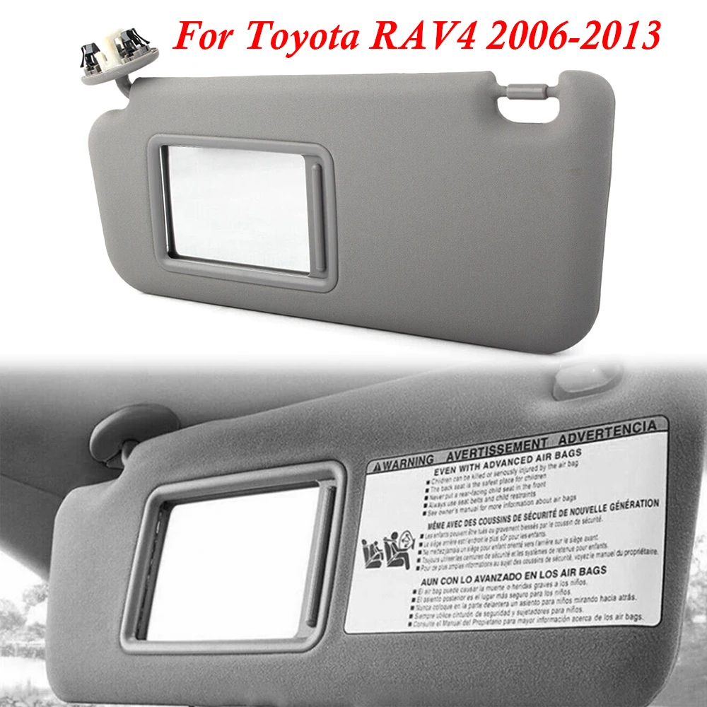 자동차 왼쪽 오른쪽 교체 선바이저 블록 쉐이드, 도요타 RAV4 2006-2013 드라이버 그레이 베이지, 74320-42501-B2 74320-42501-A1