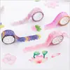 DIY 200Pcs/roll Flower Petals Paper Tape Decor Masking Tape Fragrance Sakura Tape Scrapbooking Diary Paper Stickers Washi Tape 3