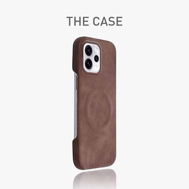 MagSafe Magnetic Wireless Charging Sheepskin Leather Frameless Shockproof Case