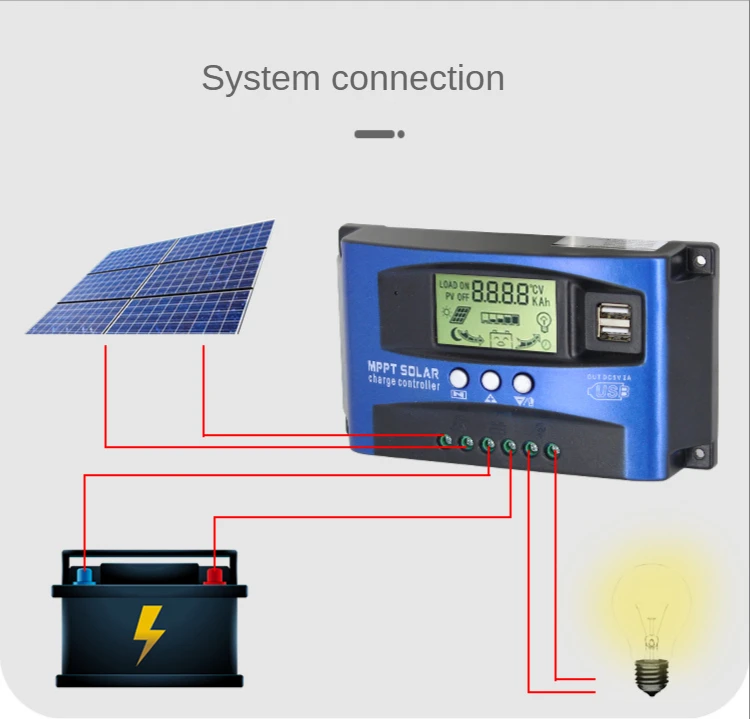 30 A 30 A MPPT contrôleur de charge solaire avec écran LCD plusieurs modes de contrôle de chargement 