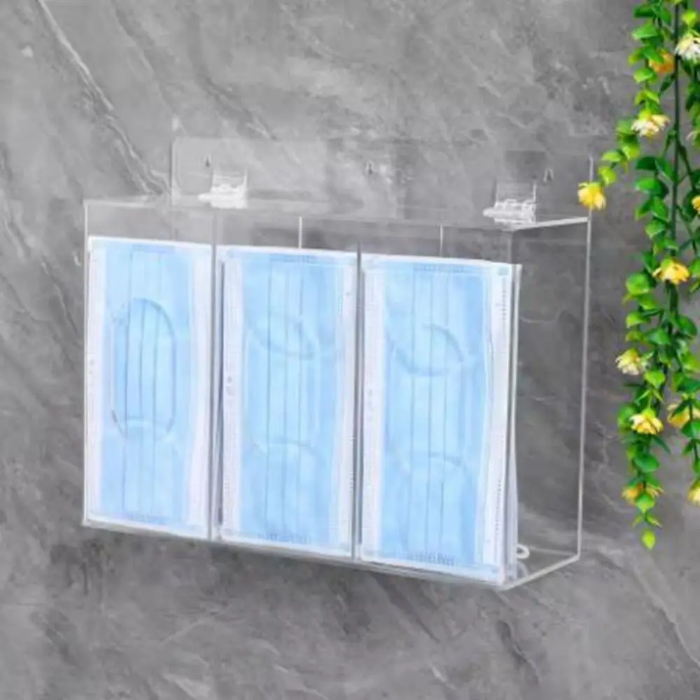1/2/3 Grids Acrylic Glove Holder Transparent Wall Mounted Gloves Dispenser Box Space Saving Dustproof Glove Storage Box Office - AliExpress 15 S42f0b8e1301348c69e039b99d7f8c566c