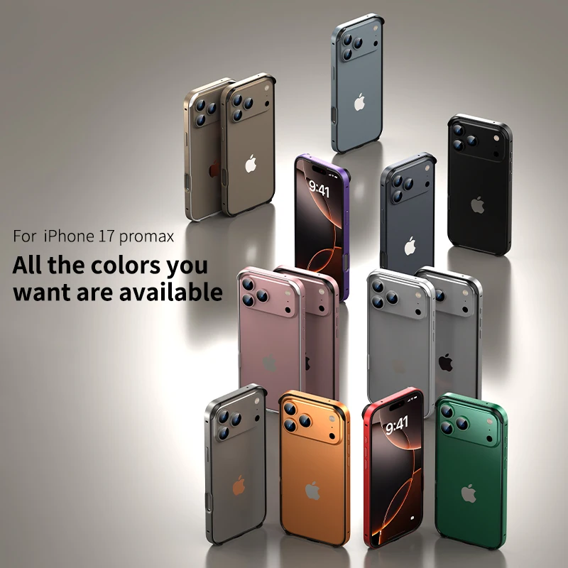 Cosmic Orange Aluminum Silicone Bumper Case - Premium Phone Accessory