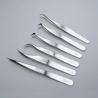 New VETUS Eyelashes Tweezers High Precision Stainless Steel Superhard Tweezers Anti-static Lashes Eye Brow Tweezers Watch Tools 2