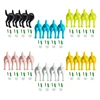 4Pcs Nordic Plastic Dog Tail Hooks with Screws Adhesive Tape Wall Mounted Key Hanger Hat Coat Decoration wholesales 1