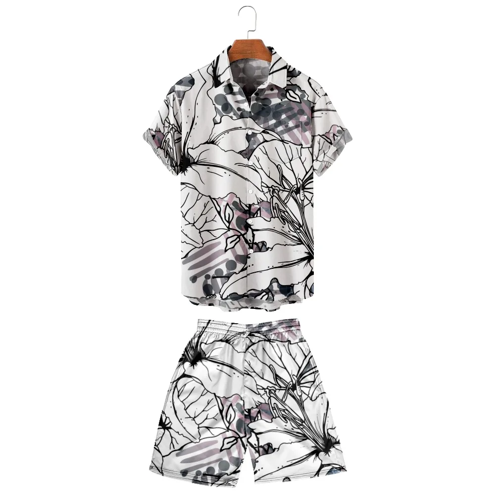 

Новинка 2022, мужской повседневный комплект из двух предметов и пляжных шорт, можно изготовить на заказ с модными чернильными цветами